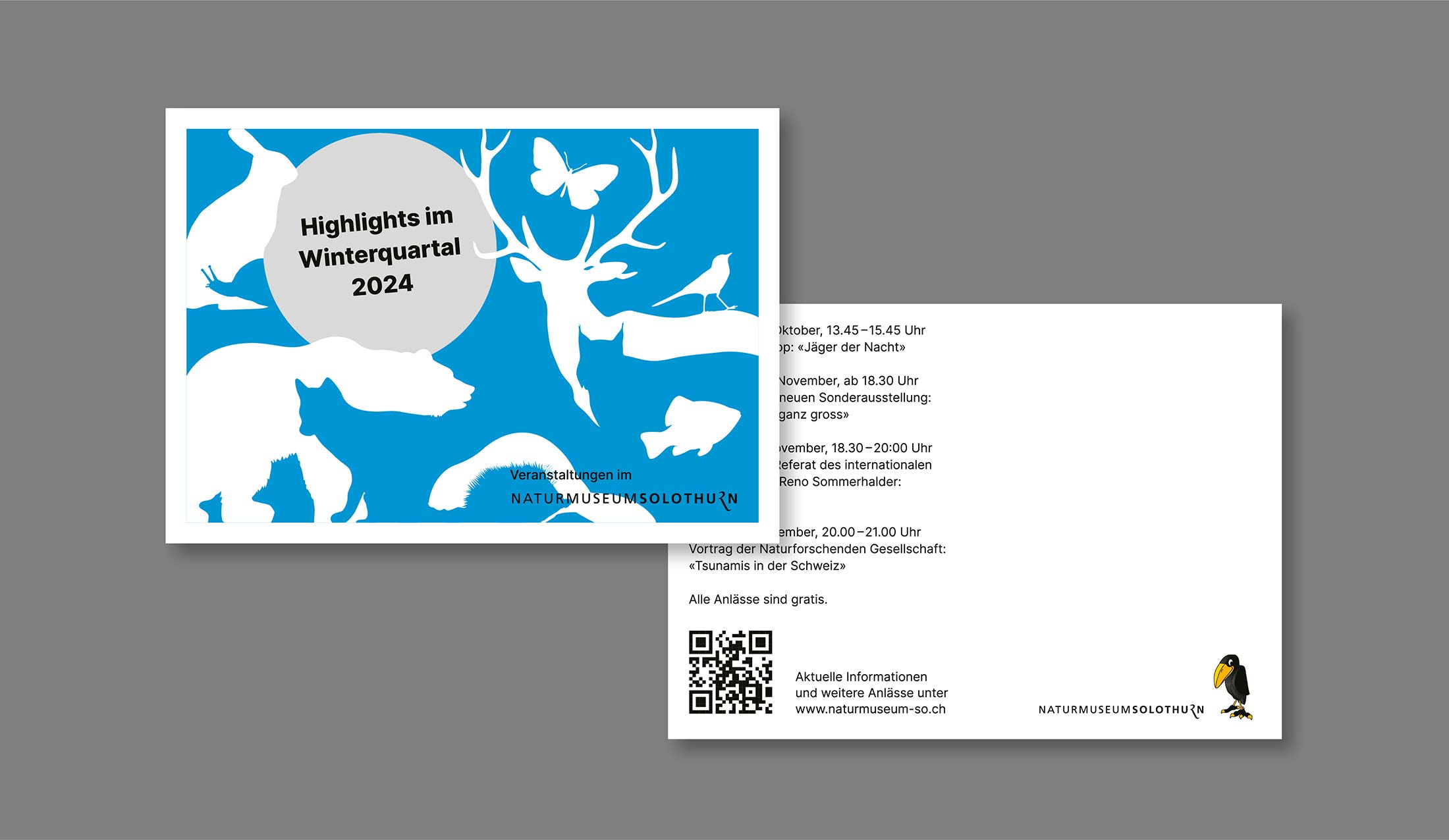 Postkarte Naturmuseum Solothurn Programm 