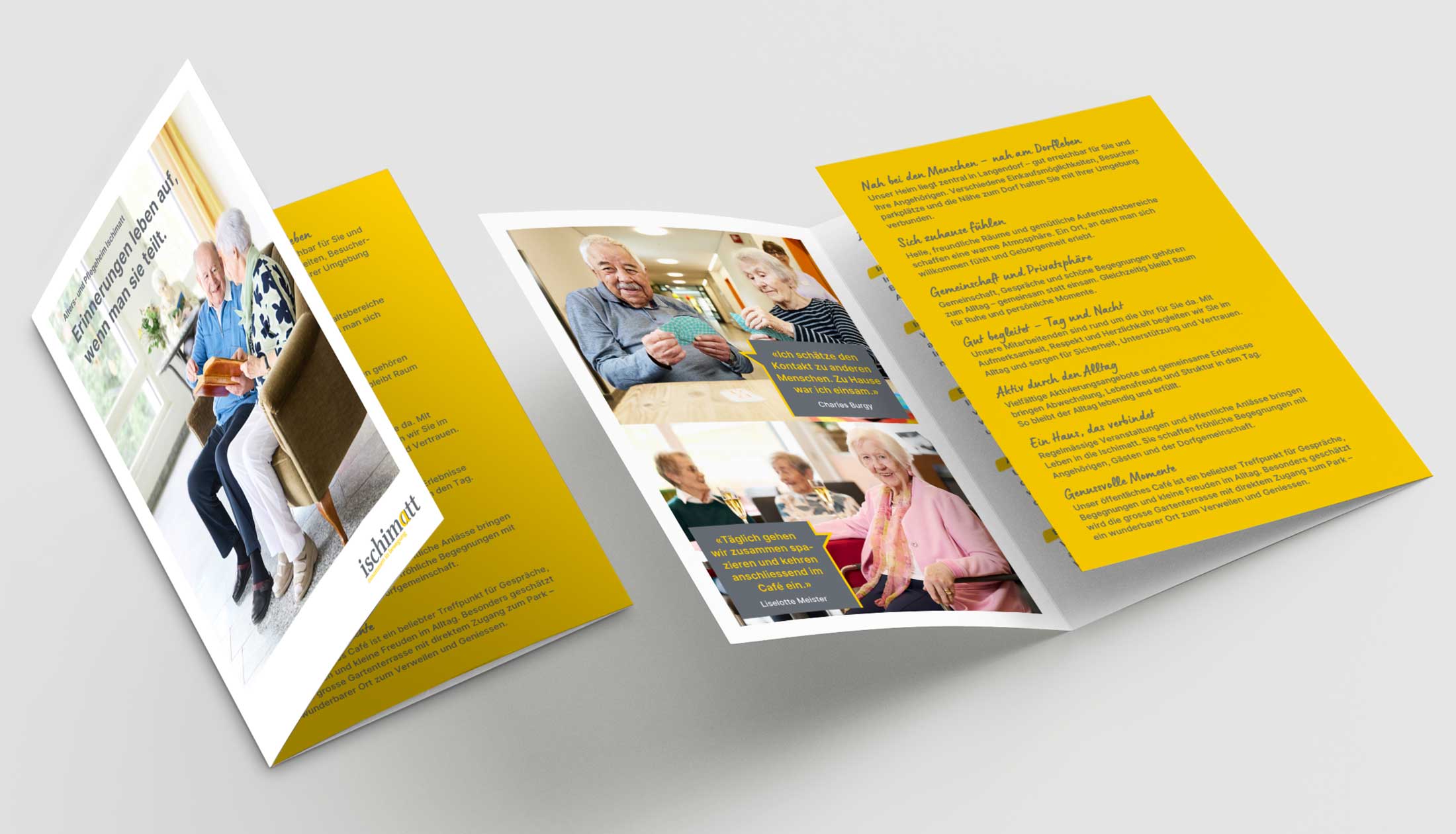 Ischimatt, Alters- und Pflegeheim, Flyer