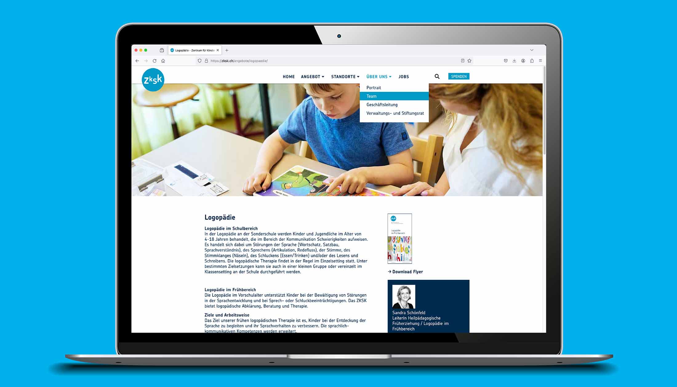 ZKSK Internetauftritt, Website
